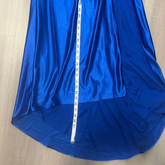 Clarisse Designs Royal Blue Evening Gown.  Sz 6 - Picture 10 of 16